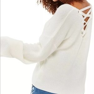 Topshop lace up sweater
